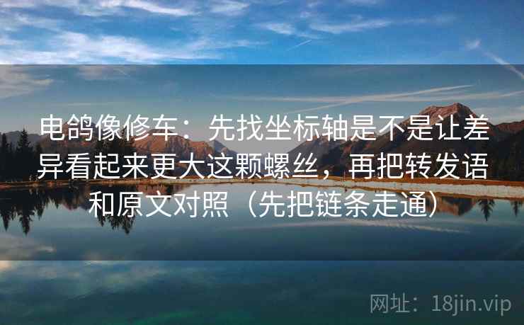 电鸽像修车：先找坐标轴是不是让差异看起来更大这颗螺丝，再把转发语和原文对照（先把链条走通）